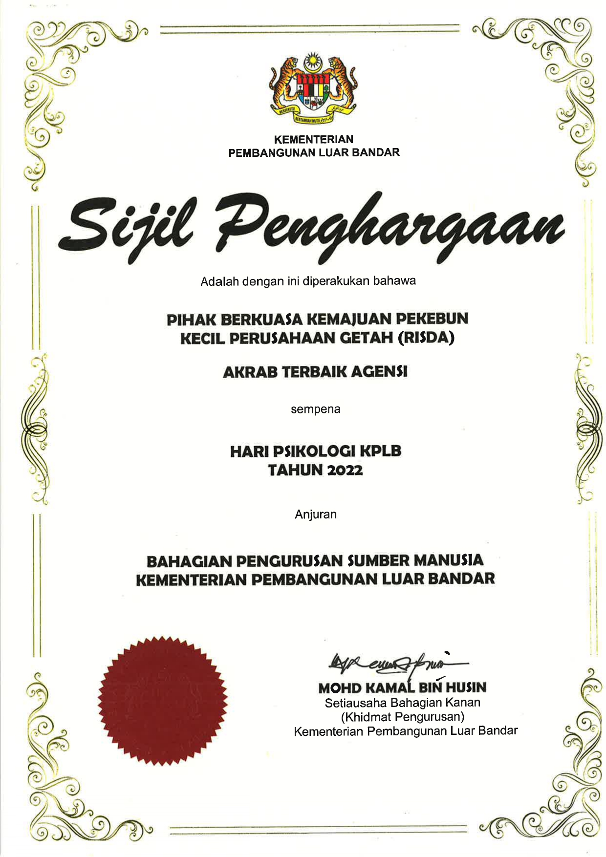 AKRAB TERBAIK AGENSI TAHUN 2022